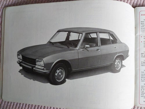 Instruktionsbok Peugeot 504 197?