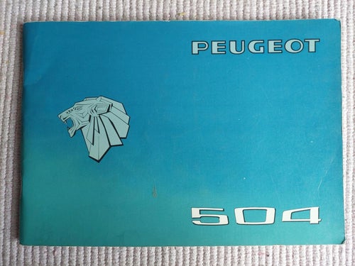 Instruktionsbok Peugeot 504 197?