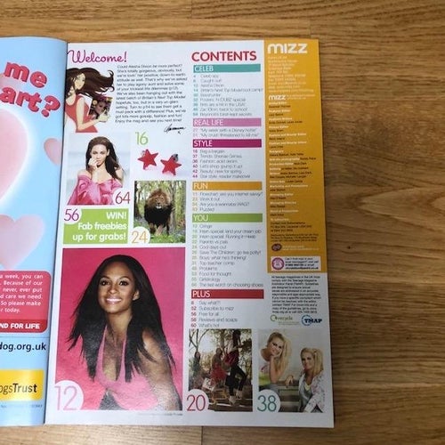 MIZZ A Girls Teen Magazine April 2009-Alesha Dixon Front Cover-English Language
