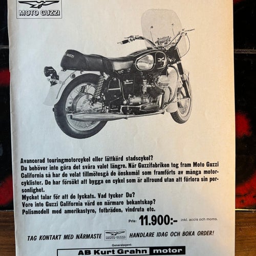 Moto Guzzi California 1971 Motorcykel Annons