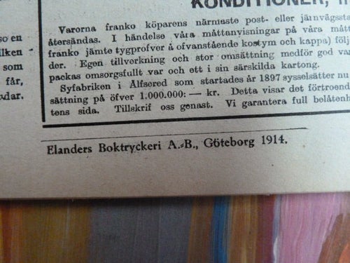 TIDSFÖRDRIF, 1914, MODERSKÄRLEKENS ARF., TIDNING