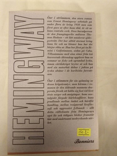 Öar i strömmen av Ernest Hemingway, bok. Very Fine