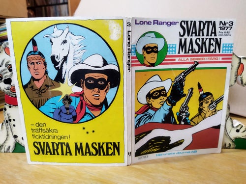 Svarta masken 1977 nr 3 Lone Ranger Fine plus