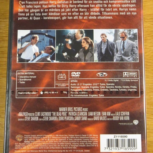 Dödsspelet Dirty Harry Clint Eastwood Ny & Inplastad!