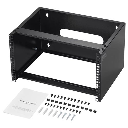 6U Väggmonterat 19" Nätverksskåp Rack för Server och IT-Utrustning