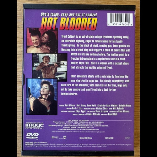 Hot Blooded DVD – Kari Wuhrer – OOP / Rare – Image Entertainment
