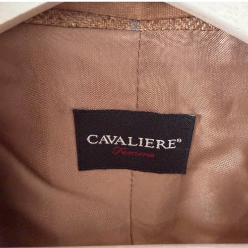 Cavaliere brun linne kavaj, storlek 36 S/M