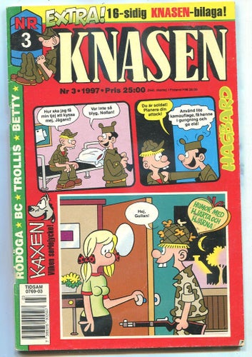 Knasen 1997 nr 3 Hagbard, Kaxen, Rödöga, Betty, BC, Trollis