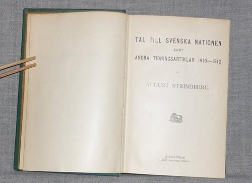 August Strindberg - Tal till svenska nationen