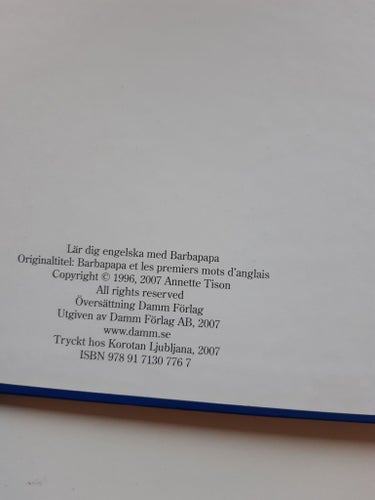 Lär dig engelska med Barbapapa, Annette Tison, 2007