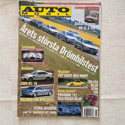 Tidningen Automobil Nr 8 Augusti 1999