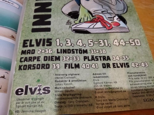 Elvis 2012 nr 3. Very Fine plus