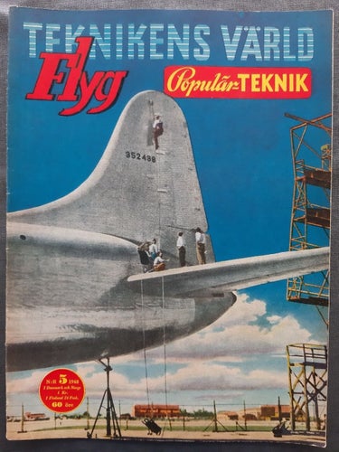 Teknikens Värld nr 5 1948: MG, Gillet, Oldsmobile, båtar, flyg