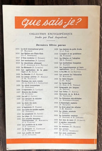 Les Vins de France – Louis Orizet (Que sais-je?, 1976)