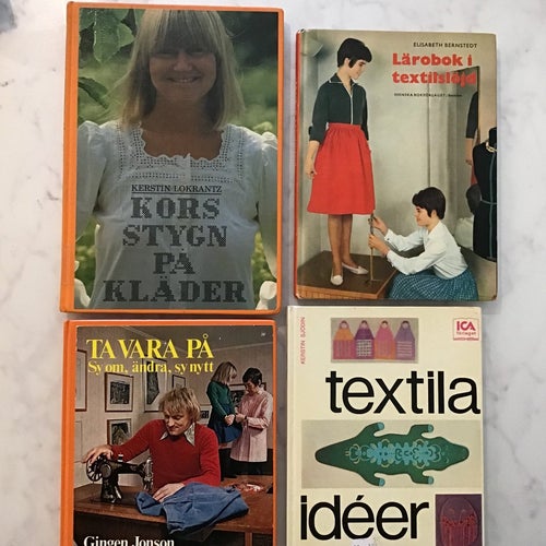 Textil böcker 4st