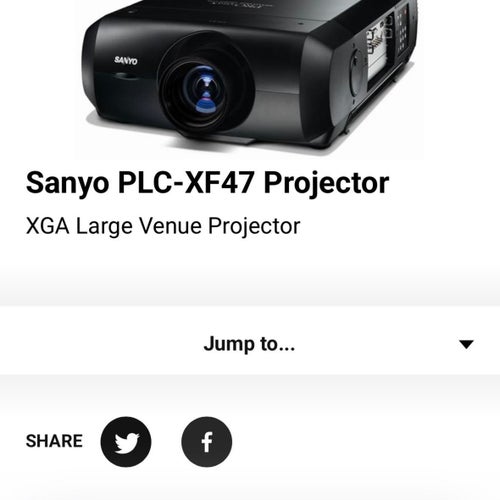 Sanyo PLC-XF47 Multiverse Projektor med Kortkastobjektiv