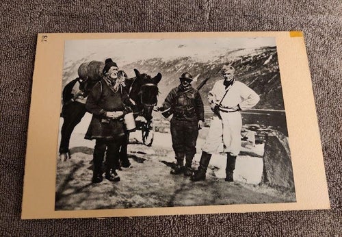 Kriget Norge Tyskland Fransmän och norrmän  svartvit bild