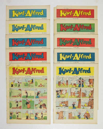 10 st Karl-Alfred - Nr. 21 till 30 - 1949