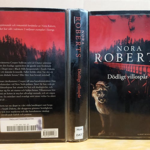 Dödlig villospår Nora Roberts. Bok. Very Fine plus. BM