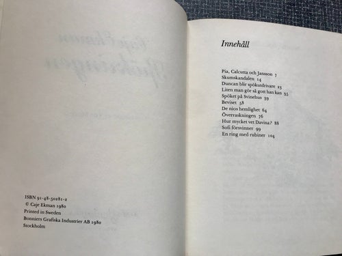 SPÖKRINGEN Caje Ekman Tor Morisse 1980