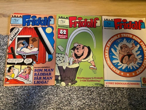 6 st Lilla Fridolf serietidningar, 1979