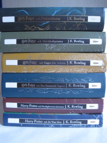 Harry Potter-serien, 6 böcker av J.K. Rowling, RARE, första upplaga