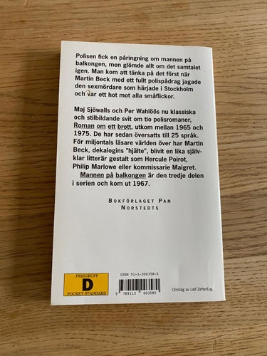 "Mannen på balkongen" sjöwall och wahlöö