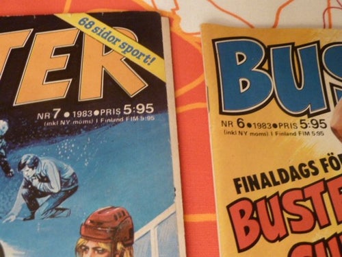 TIDNING, 2 STYCKEN BUSTER TIDNINGAR, NR 7 - 1983, NR 6 - 1983