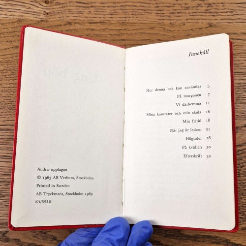 Ung Bön 1969 Swedish Youth Prayer Book Vinyl Hardcover