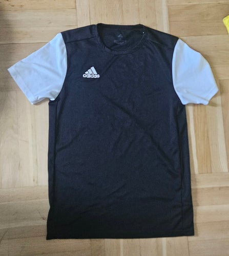Adidas svart, vit t-shirt, storlek S