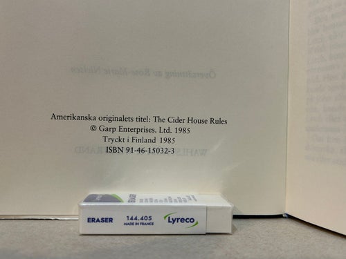 Ciderhusreglarna av John Irving. Bok. Very good plus