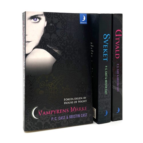 House of Night del 1-3 av P. C. Cast & Kristin Cast (Vampyrens märke mm)