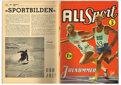 ALL SPORT 1945 Nr 5 Julnummer – omslagets baksida saknas