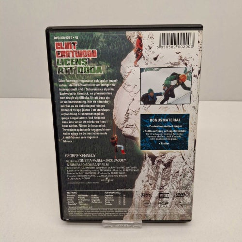 Licens att döda - Clint Eastwood - Region 2, DVD-Film, Svensk text, Fint skick