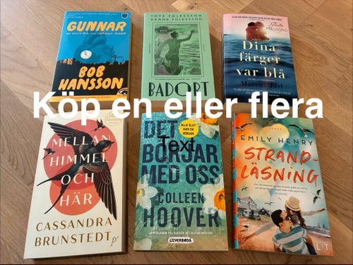 Bokpaket Feelgood Mellan himmel och här, Det börjar med oss, Strandläsning mm