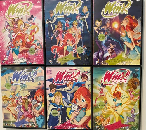 Winx Club samling - 6 stycken DVD-filmer