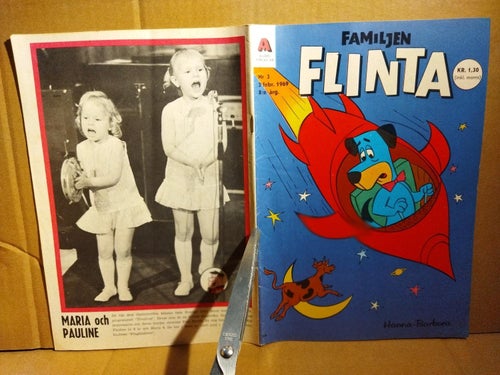 Familjen Flinta 1969 nr 3. Very Fine. Omslagsbild: Maria och Pauline