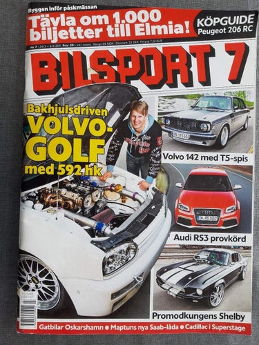 Bilsport nr 7 2011: Audi RS3, Cadillac CTS-V, köpguide Peugeot 206 RC