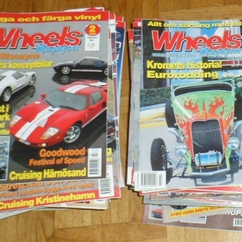 Wheels 96 Tidningar (Flera kilon) på bild till Samlaren där ute ?(Samlarobjekt?)
