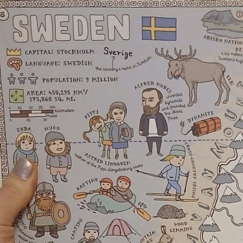 Tecknad kartbok Maps bok av Aleksandra Mizielinska och Daniel Mizielinski