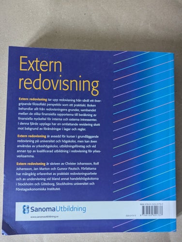 Extern redovisning av Christer Johansson, Rolf Johansson, Jan Marton, Gunvor