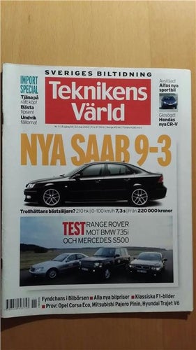 Teknikens Värld 11 2002: Suzuki Liana 4WD, Land Rover Freelander V6, MG ZR