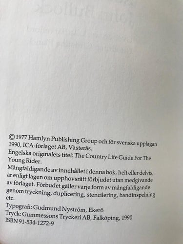 RYTTARENS ABC Robert Owen + HÄSTÄGARENS HANDBOK Ingrid Andersson