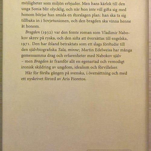 Bragden / Vladimir Nabokov