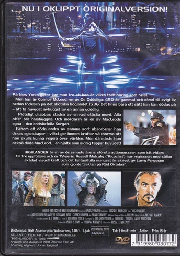 DVD / Highlander / Collector's Ed. / Oklippt / Sean Connery, Christopher Lambert
