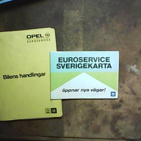 Opel Astra, 1993, instruktionsbok fodral och en service karta,