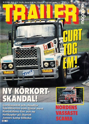 Trailer 1986-19 Truck Race Poster.Scania T 142.Rasta Vid Rök
