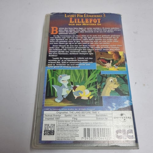 Landet för längesedan Lillfot och den mystiska ön VHS film