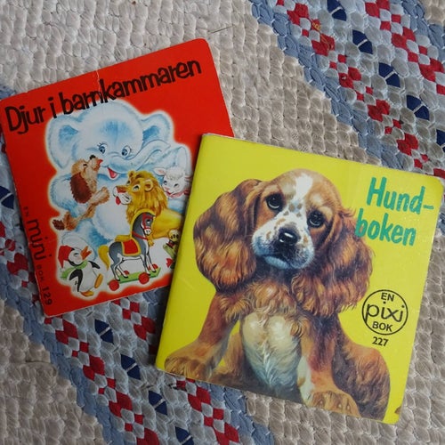 Pixi nr 227+ 129 (Mini bok) Djur i barnkammaren / Hundboken