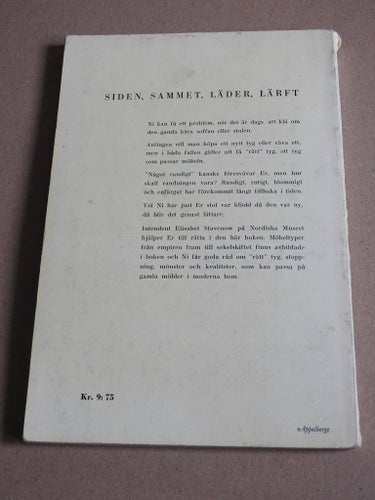 Siden, sammet, läder, lärft av Elisabet Stavenow, 1975